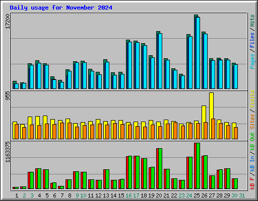 Daily usage for November 2024