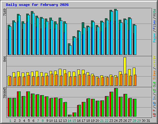 Daily usage for February 2026