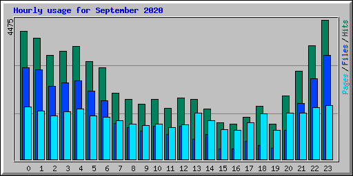 Hourly usage for September 2020