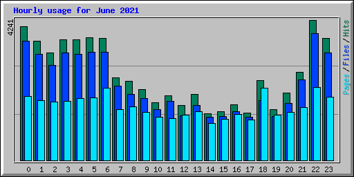 Hourly usage for June 2021