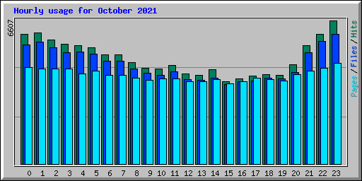 Hourly usage for October 2021