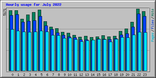 Hourly usage for July 2022