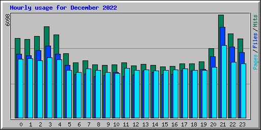 Hourly usage for December 2022