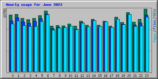 Hourly usage for June 2023