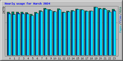 Hourly usage for March 2024