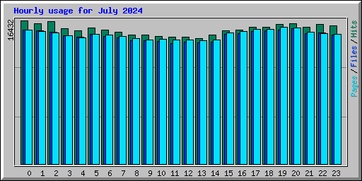 Hourly usage for July 2024