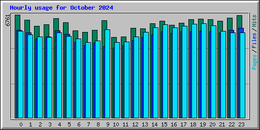 Hourly usage for October 2024