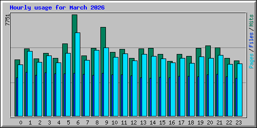 Hourly usage for March 2026